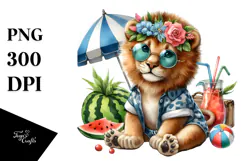 Digital Baby Lion, Transparent PNG Product Image 1
