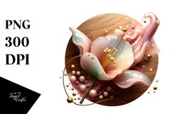 Abstract Glossy Sweet Pea Golden Insertions Clipart Product Image 3