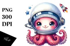 Cool Haircut Octopus Baby PNG Product Image 1