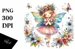 Whimsical Cute Fairy Watercolor | Clipart Product Image 3