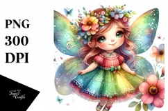 Whimsical Cute Fairy Watercolor | Clipart Product Image 3