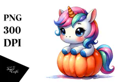 A Cute Baby Unicorn in Style PNG Product Image 1
