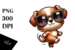 Cartoony Digital Puppy, PNG File Product Image 1
