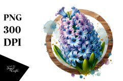 Watercolor Hyacinth Golden Insertions Clipart Product Image 1
