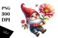 Cute Airborne Gnome Gerbera Clipart Product Image 3