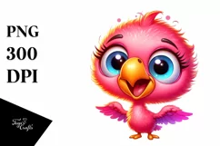 Cute Baby Flamingo Clipart Product Image 3