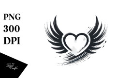Heart with Wings, Transparent PNG Product Image 1