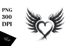 Heart with Wings, Transparent PNG Product Image 1