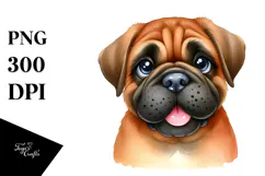 Happy Bullmastiff, Transparent PNG Product Image 1