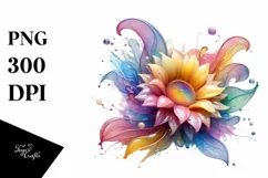 Vibrant Pastel Sunflower PNG Product Image 3