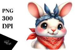 Funny Baby Rabbit Chick with Big Eyes | Bandana Product Image 1