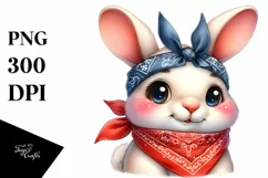 Funny Baby Rabbit Chick with Big Eyes | Bandana Product Image 1
