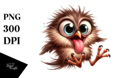 Quirky Bird with Sunglasses, Transparent PNG Product Image 1