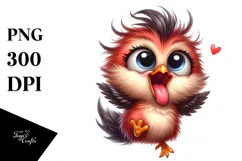 Ridiculously Cute Cartoon Bird PNG Product Image 1