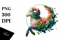 Abstract Vibrant Lamb Made of , PNG Product Image 3