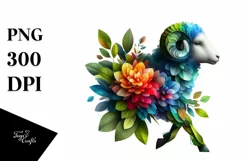 Abstract Vibrant Lamb Made of , PNG Product Image 1