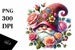 Detailed Gnome with Victory Sign PNG Product Image 1