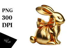 Colorful Bunny Sitting PNG Product Image 1