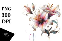 Watercolor Small Petals Clipart Product Image 3