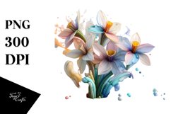 Colorful Glossy Narcissus PNG Product Image 1