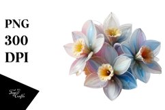 Colorful Glossy Narcissus PNG Product Image 3