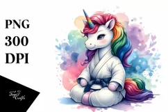Colorful Baby Unicorn with Dojo Background Product Image 3