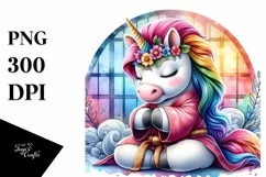 Colorful Baby Unicorn with Dojo Background Product Image 1
