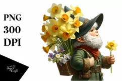 Detailed Digital Painting Small Gnome Carrying Large Product Image 1