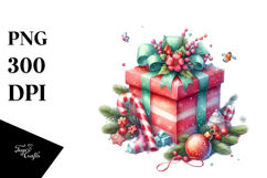 Christmas Gift Box Clipart Product Image 1