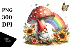 Gnome House Mushroom Autumn | Sublimation | Clipart Product Image 1