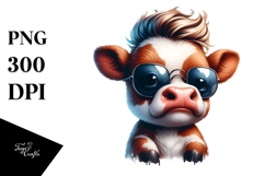 Funny Disgusted Cow PNG Product Image 1