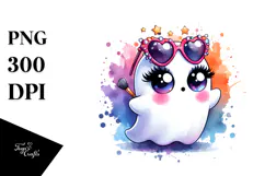 Funny Ghost with Glam Accessories, Transparent PNG Product Image 1