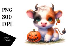 Simple Vibrant Baby Cow | Sublimation | Clipart Product Image 3