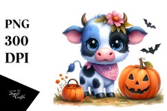 Simple Vibrant Baby Cow | Sublimation | Clipart Product Image 1