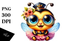 Baby Bee with Tutu, Vibrant PNG Product Image 1