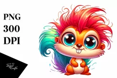 Colorful Baby Squirrel Dancing | Sublimation | Clipart Product Image 3