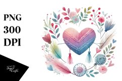 Colorful Watercolor Digital Painting with Very Simple Cute Product Image 1