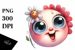Happy Flower Clipart, High Details PNG Product Image 1