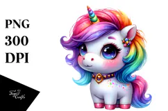 Cool Haircut Unicorn, High-Res PNG Product Image 1
