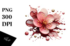 Glossy Cherry Blossom, High-Res PNG Product Image 1