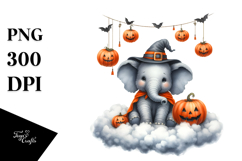 Elephant Dressed for Halloween, Transparent PNG Product Image 1
