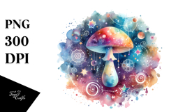 Colorful Flowers and Boho Moon Watercolor Clipart Product Image 1