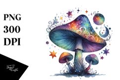 Colorful Flowers and Boho Moon Watercolor Clipart Product Image 1