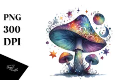 Colorful Flowers and Boho Moon Watercolor Clipart Product Image 1
