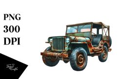 Watercolor Vintage Rusted Jeep, 20 oz Tumbler Product Image 1