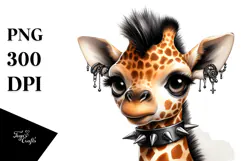 Cute Baby Giraffe, High-Res PNG Product Image 1