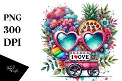 Heart Sunglasses I Love You Sign PNG Product Image 1