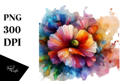 Glossy Pastel Poppy Watercolor PNG Product Image 1