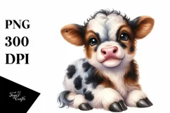 Smiling Highland Cow, Transparent PNG Product Image 1
