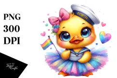 Crazy Baby Duck Sailor PNG Product Image 1